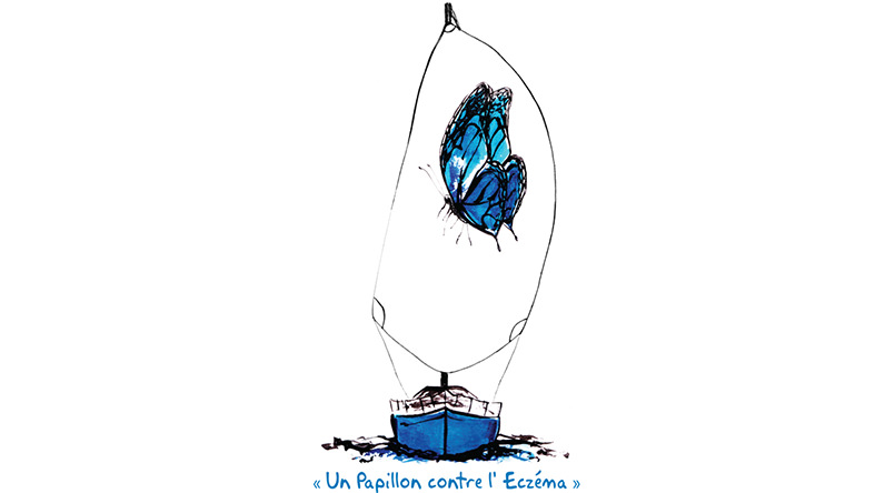 Logo Association "Un papillon contre l'eczéma"