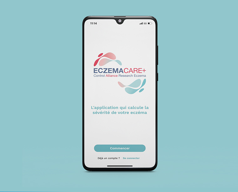 Applicazione mobile eczema care + 